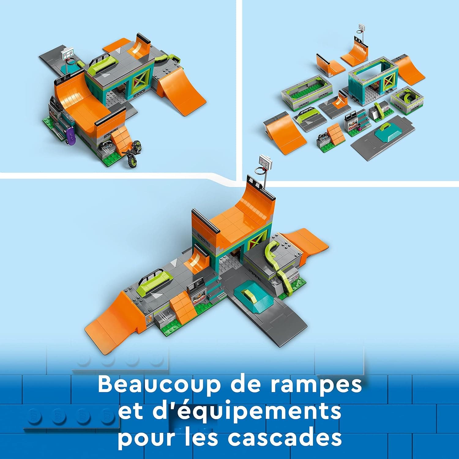 Buy LEGO,LEGO 60364 City Street Skate Park Set, Toy For Kids Aged 6 Plus Years Old with BMX Bike, Skateboard, Scooter, In-Line Skates and 4 Skater Minifigures to Perform Stunts, 2023 Set - Gadcet UK | UK | London | Scotland | Wales| Ireland | Near Me | Cheap | Pay In 3 | Toys